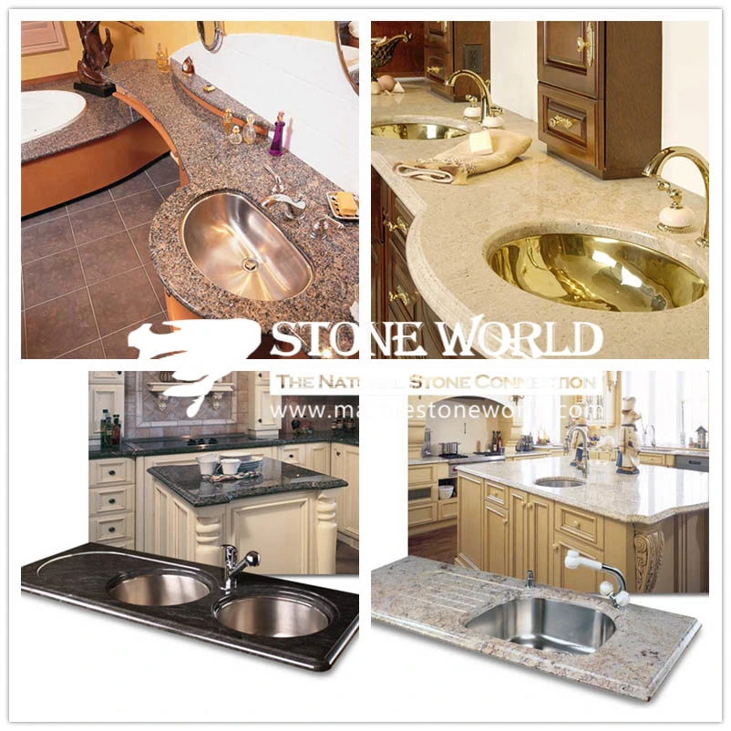 White/Black/Beige/Brown/Blue/Gold/Grey/Concrete Solid/Natural Surface Marble/Granite/Travertine/Stone/Quartzite/Quartz Countertop for Kitchen/Bathroom/Table